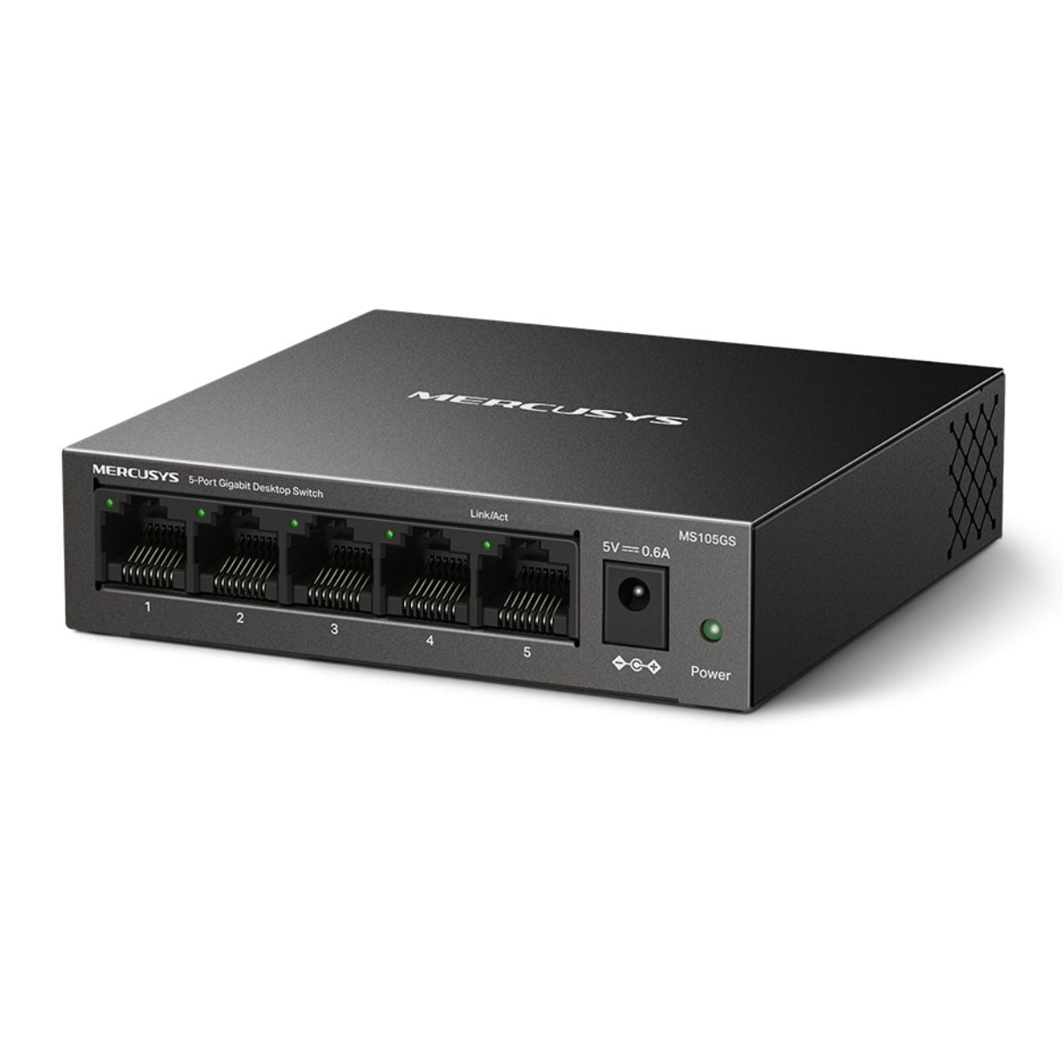 Switch Mercusys MS105GS 5 Portas Gigabit 10/100/1000 Mbps Gabinete Metálico
