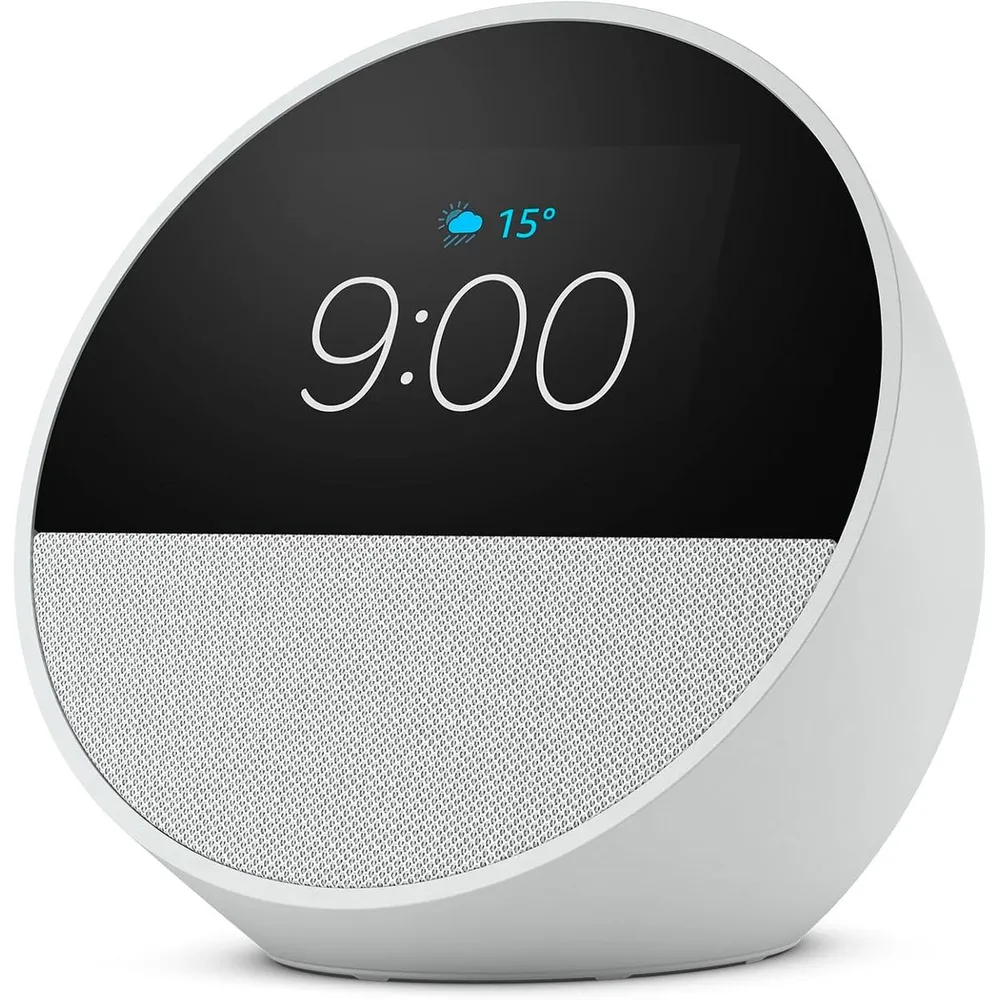 Despertador Inteligente Amazon Echo Spot 2024 com Alexa e Tela Branco — foto 2