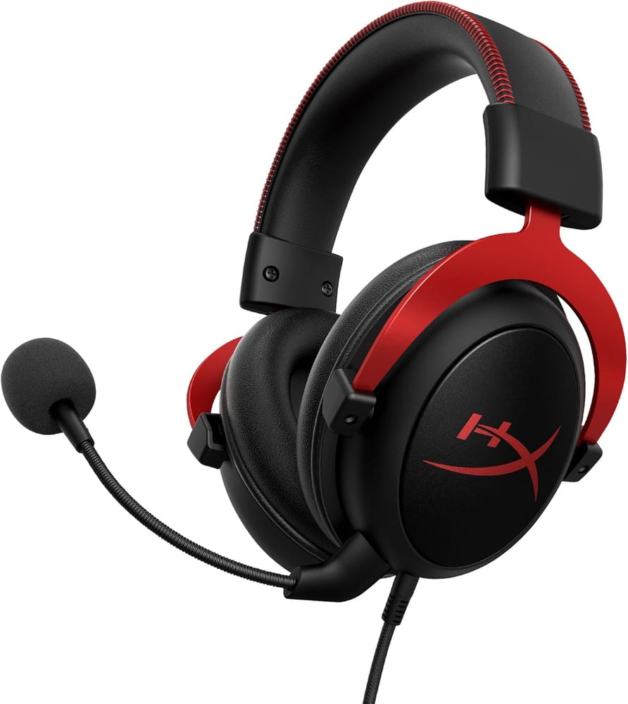 Headset Gamer HyperX Cloud II, Som Surround Virtual 7.1, Drivers 53mm, Placa de Som USB, Microfone Destacável, Estrutura de Alumínio - Vermelho