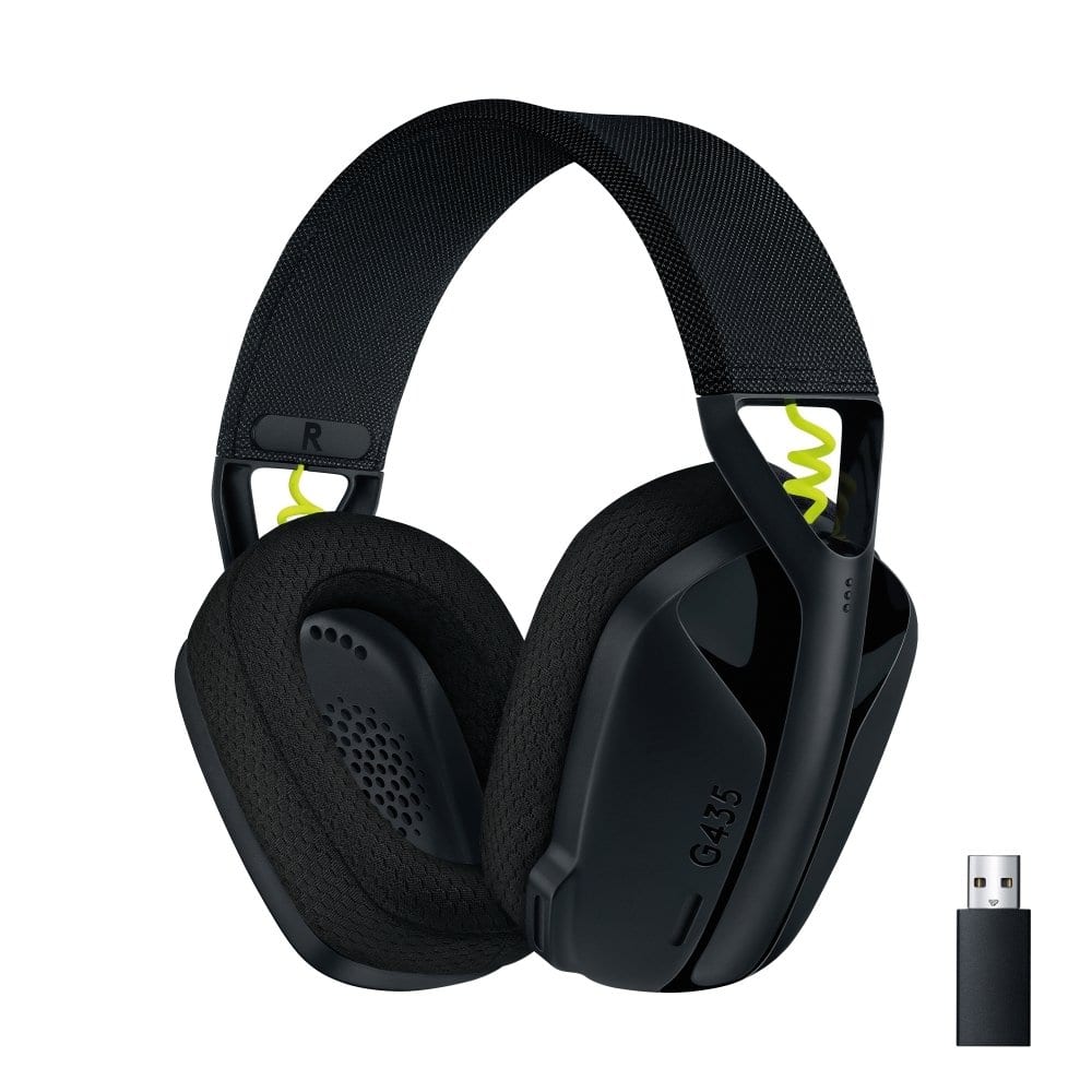 Headset Gamer Sem Fio Logitech G435 Lightspeed, Bluetooth, Compatível com Dolby Atmos, Drivers 40mm, 18h de Bateria, PC/PS4/PS5/Mobile, Preto