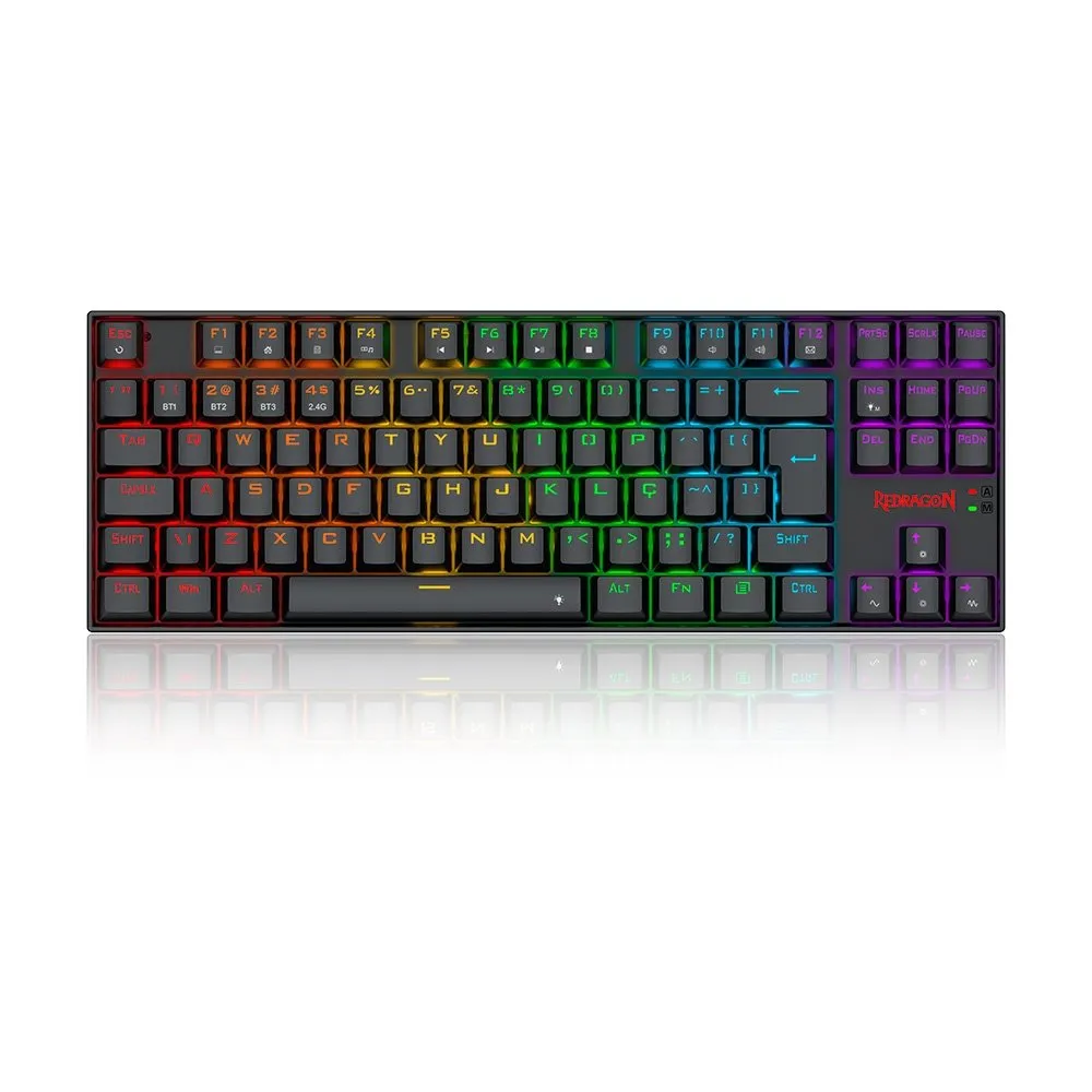 Teclado Mecânico Gamer Redragon Kumara K552 RGB Switch Outemu Brown Layout ABNT2 TKL — foto 2