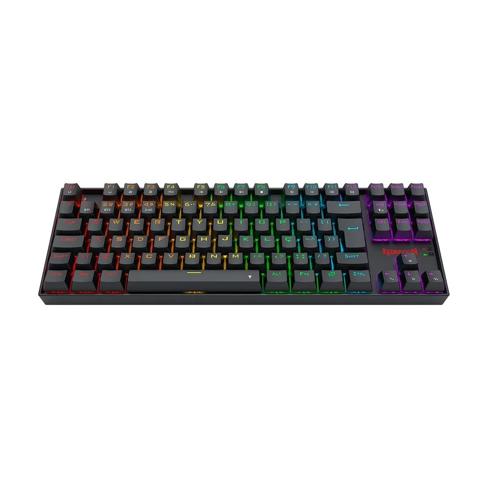 Teclado Mecânico Gamer Redragon Kumara K552 RGB Switch Outemu Brown Layout ABNT2 TKL — foto 3