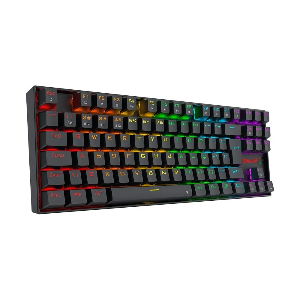 Teclado Mecânico Gamer Redragon Kumara K552 RGB Switch Outemu Brown Layout ABNT2 TKL — foto 4