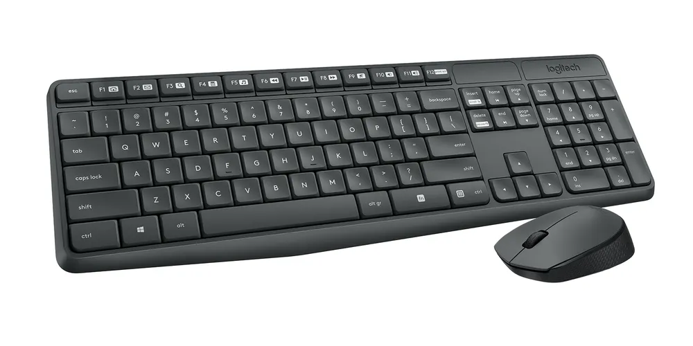 Combo Teclado e Mouse Sem Fio Logitech MK235 Layout ABNT2 Receptor USB 2.4 GHz — foto 3