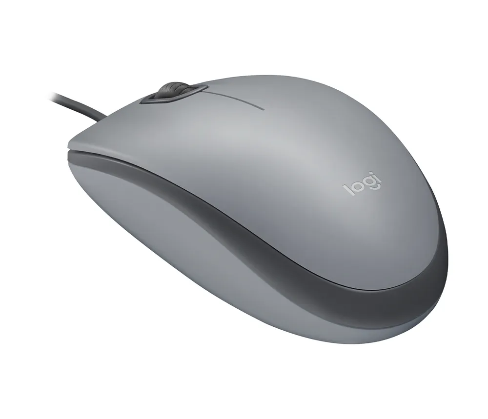 Mouse Logitech M110 Silent com fio USB 1000 DPI 3 botões Cinza — foto 2