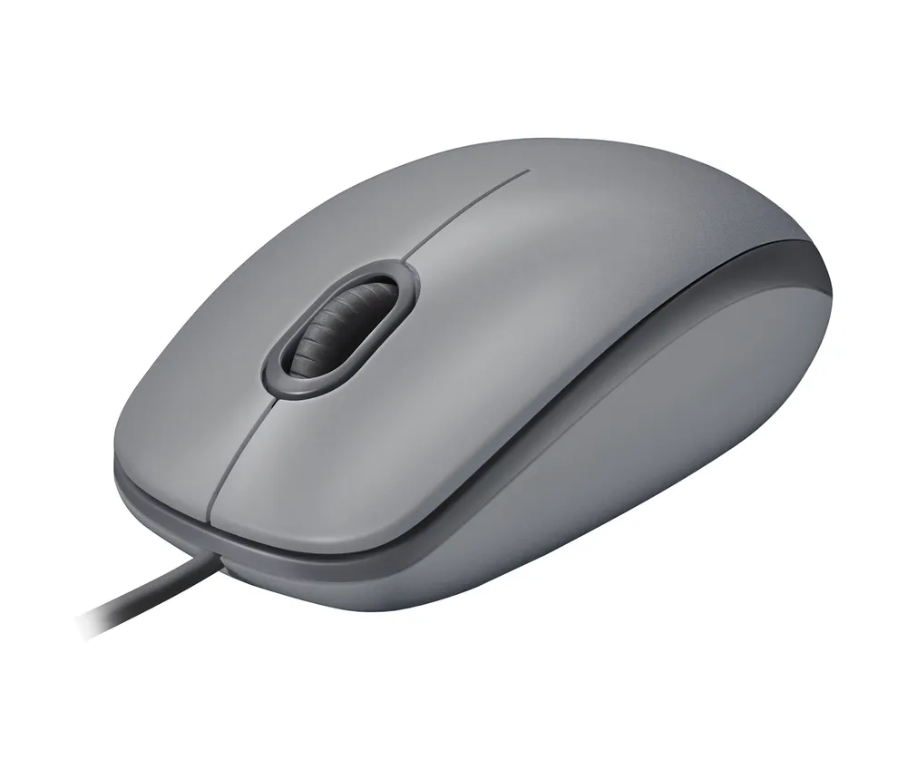 Mouse Logitech M110 Silent com fio USB 1000 DPI 3 botões Cinza — foto 3