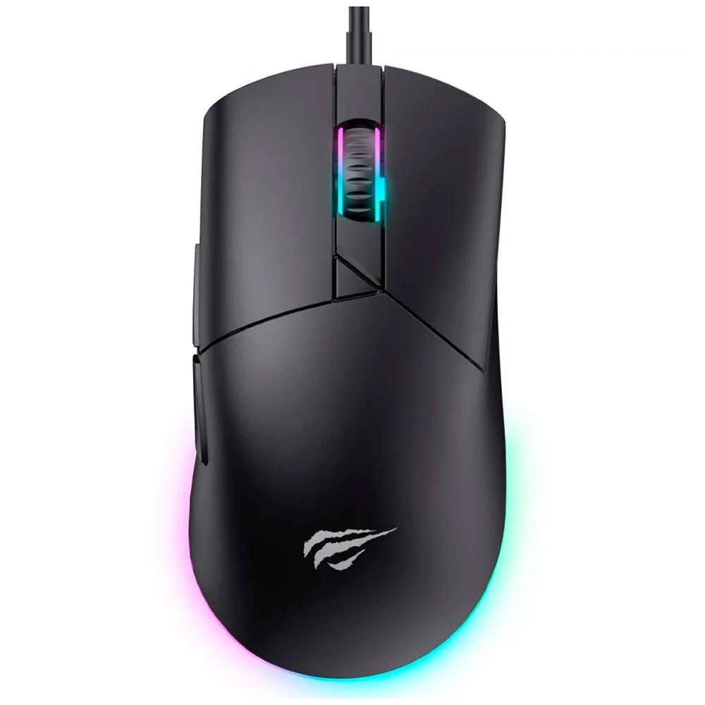 Mouse Gamer Havit MS1038 com Fio USB 8000 DPI RGB Preto — foto 2
