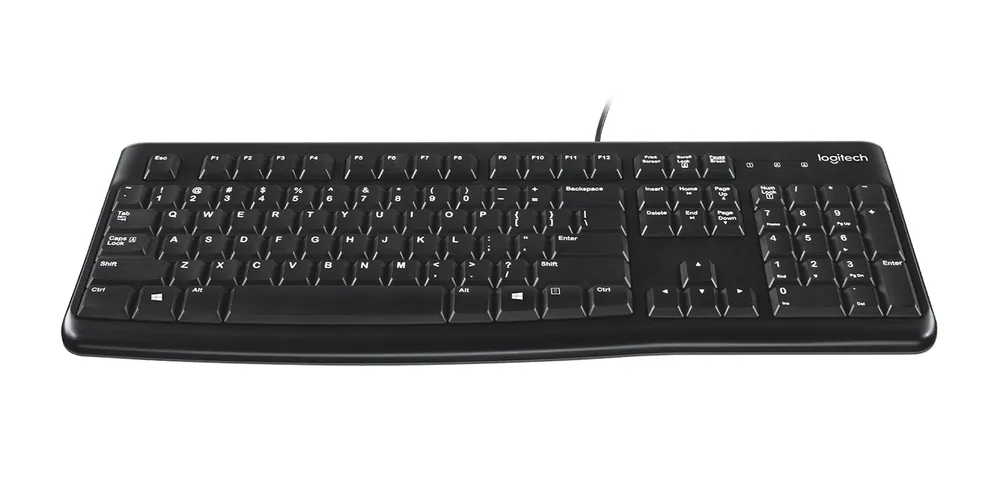 Teclado Logitech K120 com fio USB layout ABNT2 resistente a respingos Preto — foto 2
