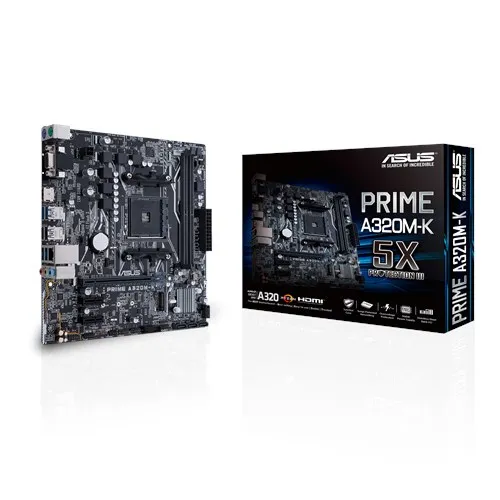 Placa-Mãe ASUS Prime A320M-K, AMD AM4, Micro ATX, DDR4, M.2, HDMI/VGA, Chipset A320 — foto 2