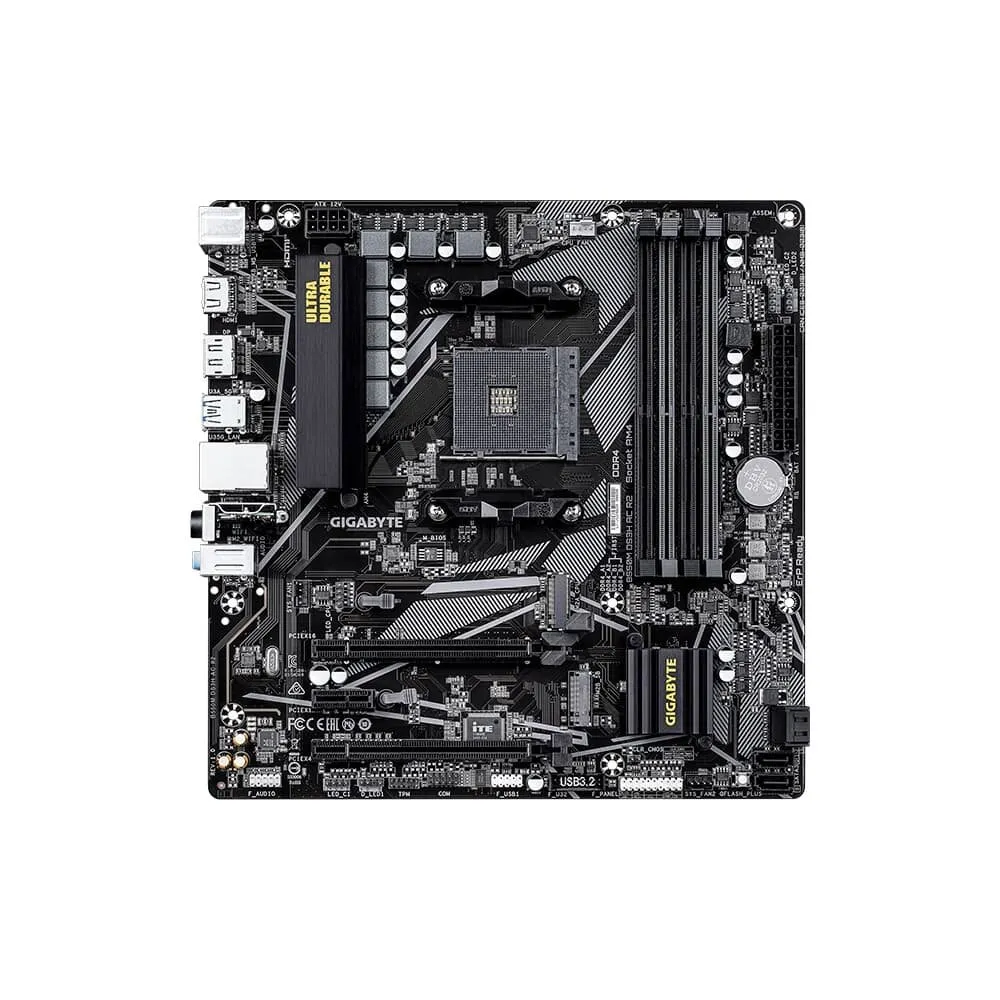 Placa-mãe Gigabyte B550M DS3H, AMD AM4, Micro ATX, DDR4, Chipset B550, Dual M.2 PCIe 4.0, HDMI/DP/DVI — foto 2