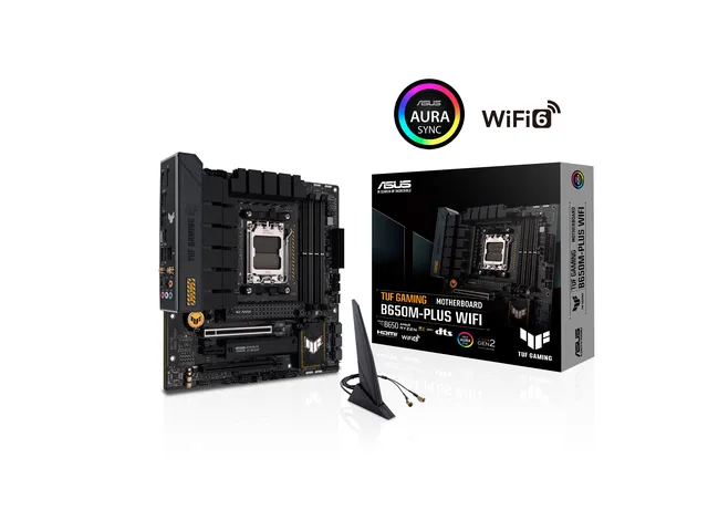 Placa-mãe ASUS TUF Gaming B650M-Plus WiFi, AMD AM5, Micro ATX, DDR5, PCIe 5.0, M.2, WiFi 6, 2.5GbE — foto 3