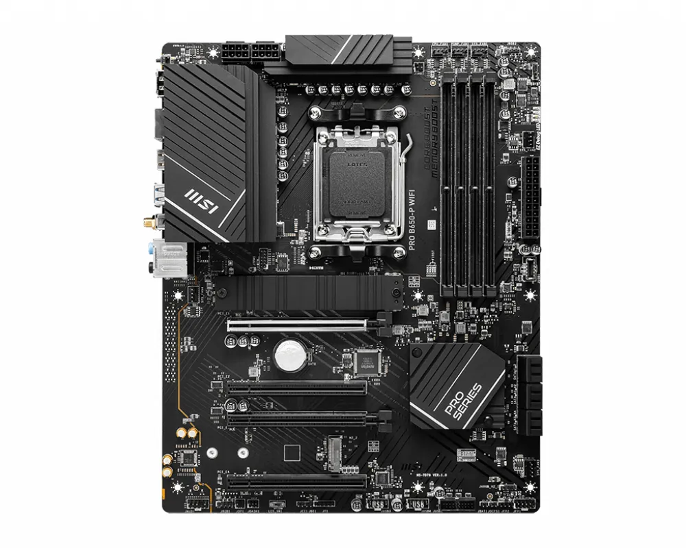 Placa-mãe MSI PRO B650-P WiFi, AMD AM5, ATX, DDR5, Chipset B650, Dual M.2, WiFi 6E, 2.5GbE — foto 2