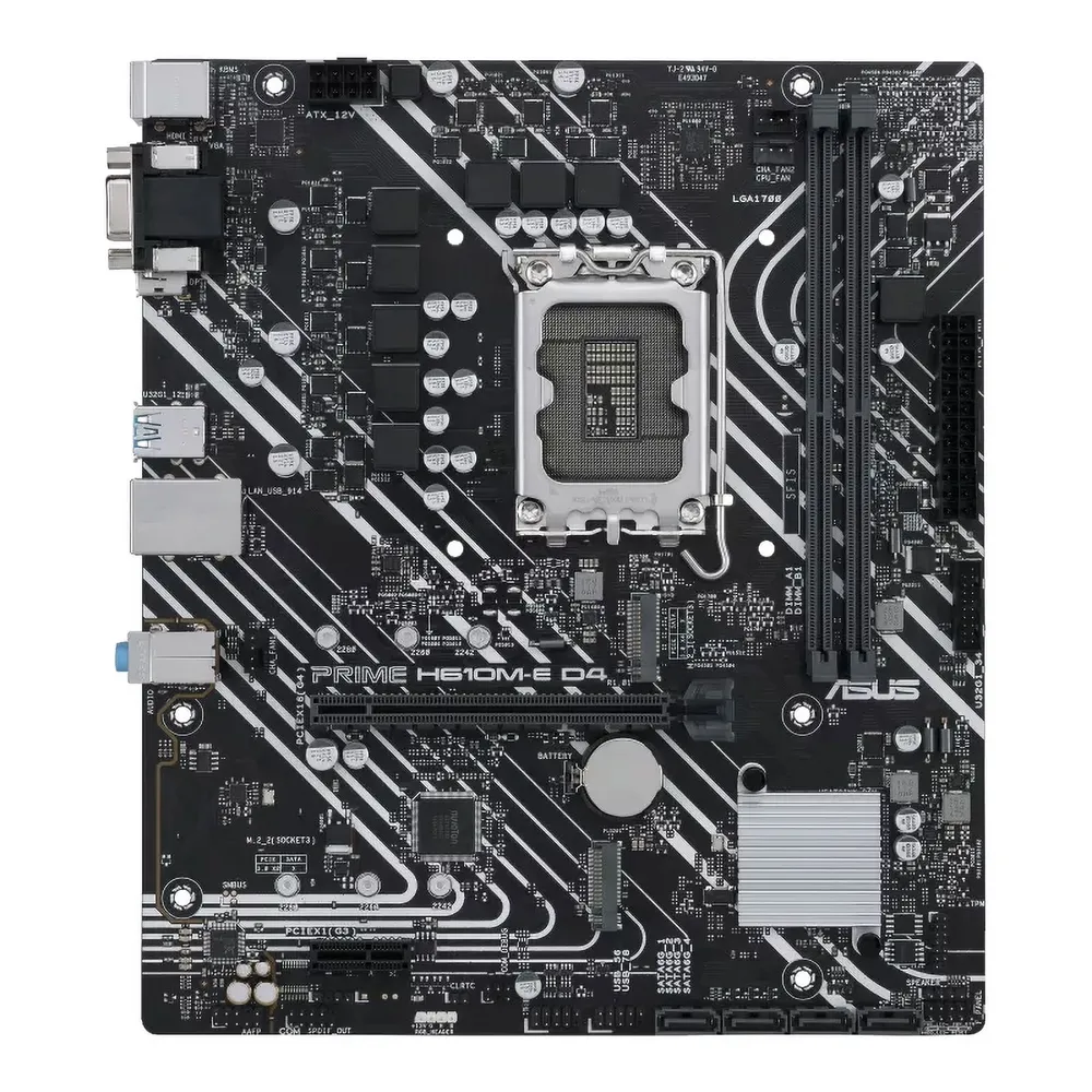 Placa-mãe ASUS PRIME H610M-E D4, Intel LGA1700, Micro ATX, DDR4, Chipset H610, Dual M.2, HDMI/DP (90MB19N0-C1BAY0) — foto 2