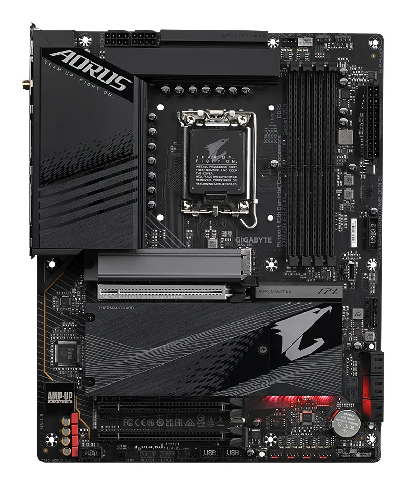 Placa-mãe Gigabyte Z790 AORUS Elite AX, Intel LGA1700, ATX, DDR5, PCIe 5.0, Quad M.2, Wi-Fi 6E, LAN 2.5GbE — foto 2