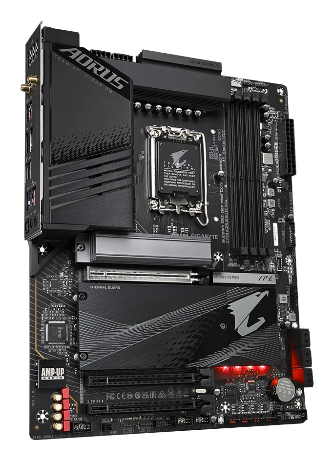 Placa-mãe Gigabyte Z790 AORUS Elite AX, Intel LGA1700, ATX, DDR5, PCIe 5.0, Quad M.2, Wi-Fi 6E, LAN 2.5GbE — foto 3