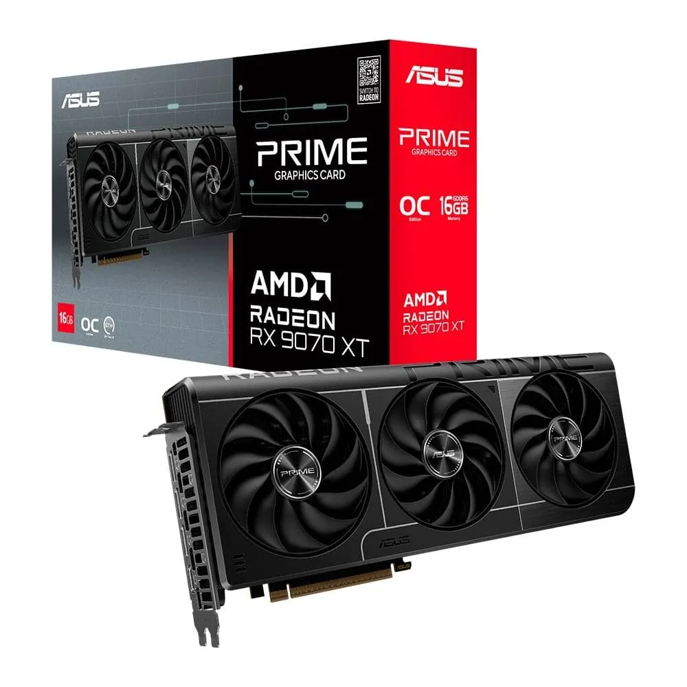 Placa de Vídeo ASUS Prime Radeon RX 9070 XT OC 16GB GDDR6 256-bit RDNA 4 — foto 2