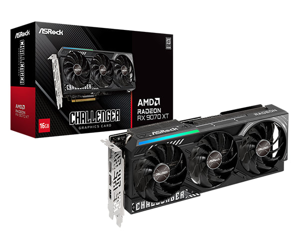Placa de Vídeo ASRock Radeon RX 9070 XT Challenger 16GB GDDR6 256-bit RDNA 4