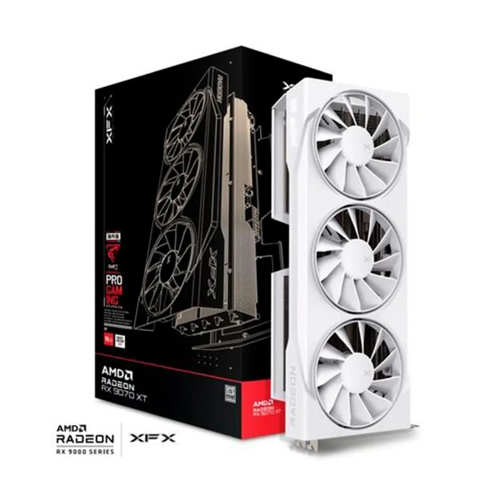 Placa de Vídeo XFX Swift Radeon RX 9070 XT White 16GB GDDR6 256-bit Triple Fan — foto 2