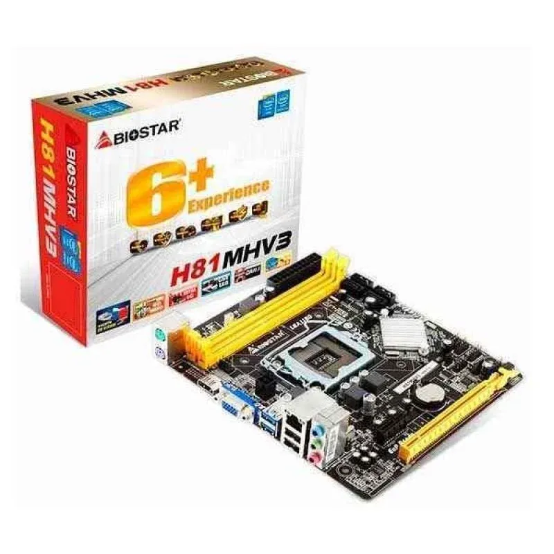 Placa-Mãe Biostar H81MHV3 Intel LGA 1150 mATX DDR3 VGA HDMI — foto 2