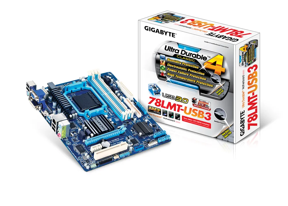 Placa-Mãe Gigabyte GA-78LMT-USB3 AM3+/AM3 mATX DDR3 USB 3.0 Chipset AMD 760G — foto 3