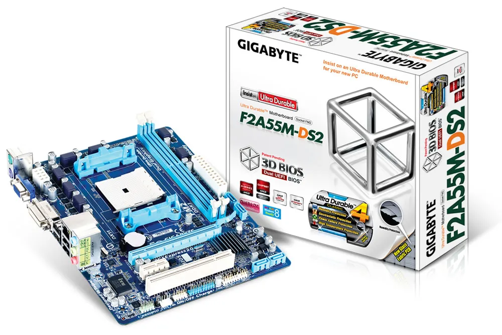 Placa-Mãe Gigabyte GA-F2A55M-DS2 AMD Socket FM2 mATX DDR3 — foto 2