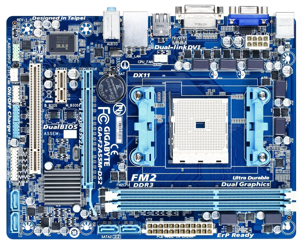 Placa-Mãe Gigabyte GA-F2A55M-DS2 AMD Socket FM2 mATX DDR3 — foto 3