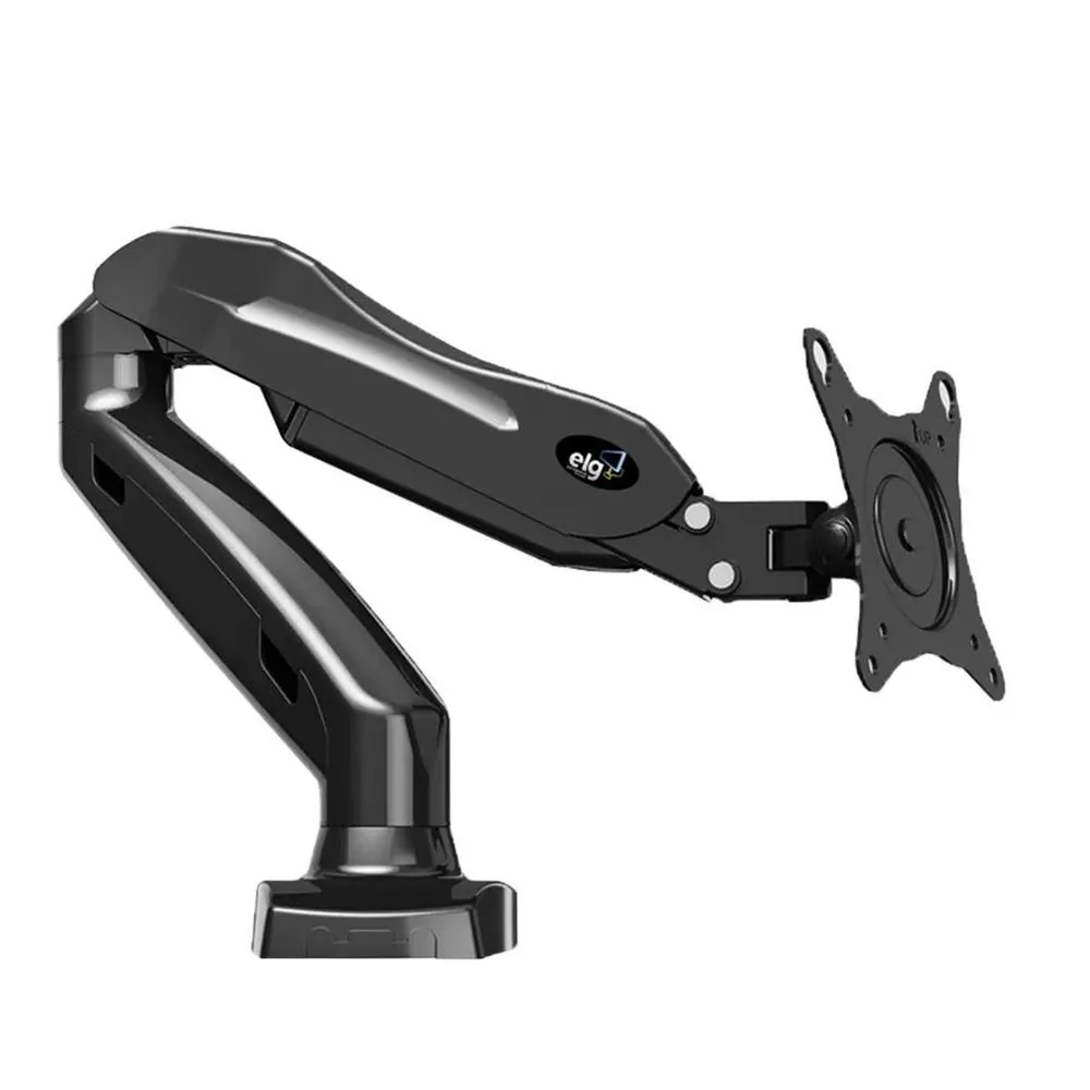 Suporte de Mesa Articulado Ergonômico ELG F80N para Monitor de 17" a 35" com Pistão a Gás, Rotação 360°, VESA, Cinza — foto 2