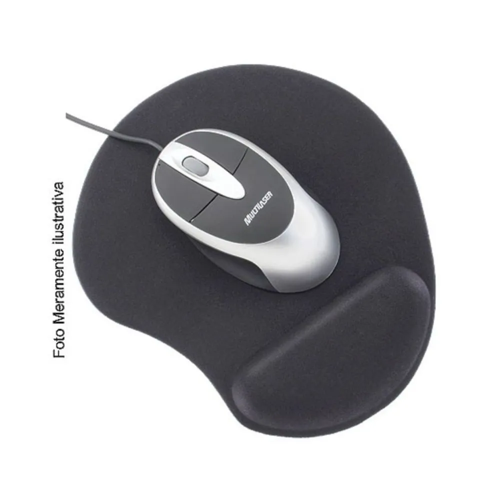 Apoio de Punho Multilaser AC024 Mouse Pad Ergonômico com Gel Preto — foto 2
